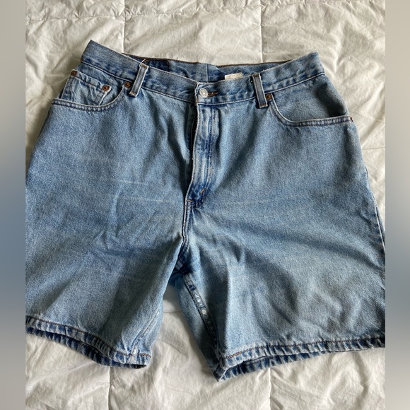 Levi’s Light Wash Vintage Denim Dad Shorts Size 14 100% Cotton High Rise Fit - Picture 16 of 16